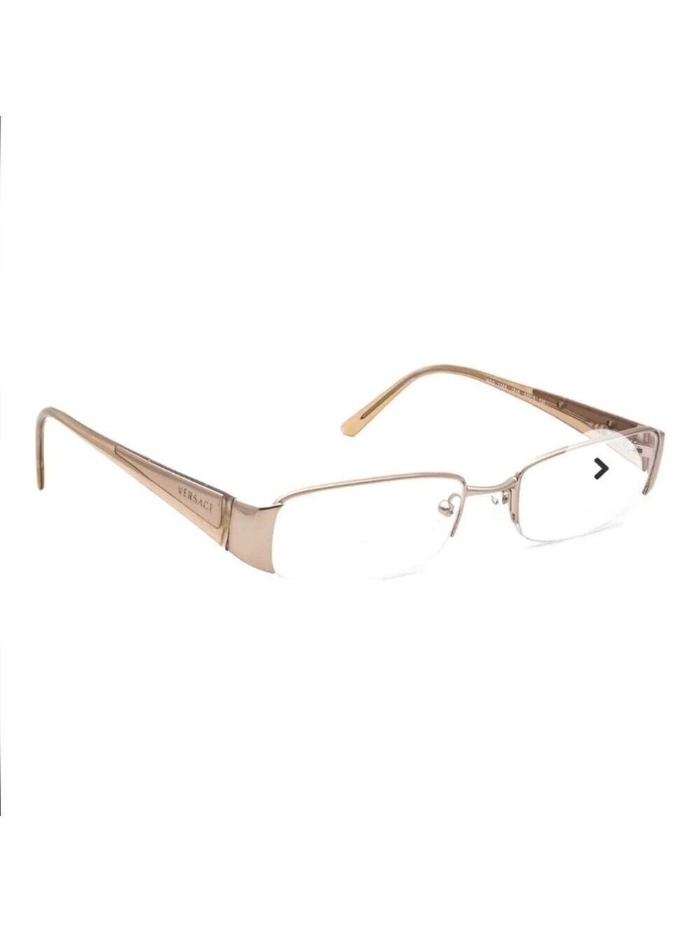 Versace Logo Golden Half Rim Perscription Reading Glasses Frames